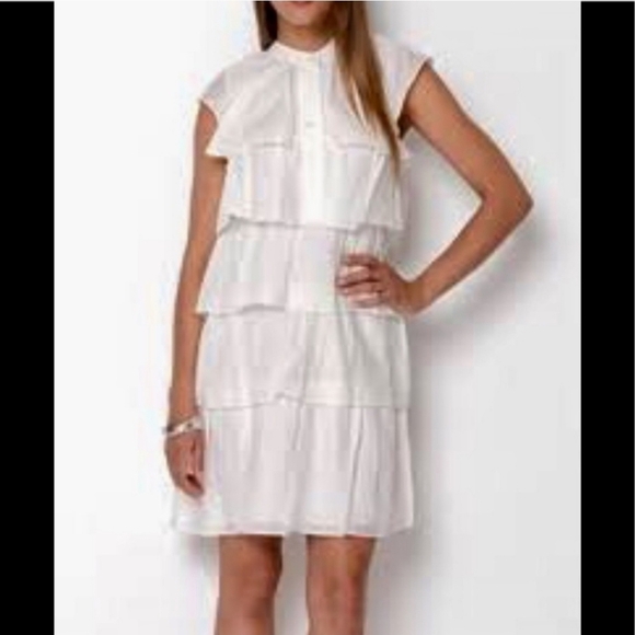 BCBGMAXAZRIA Ruffled Layered Dress Sz XS - Picture 2 of 11